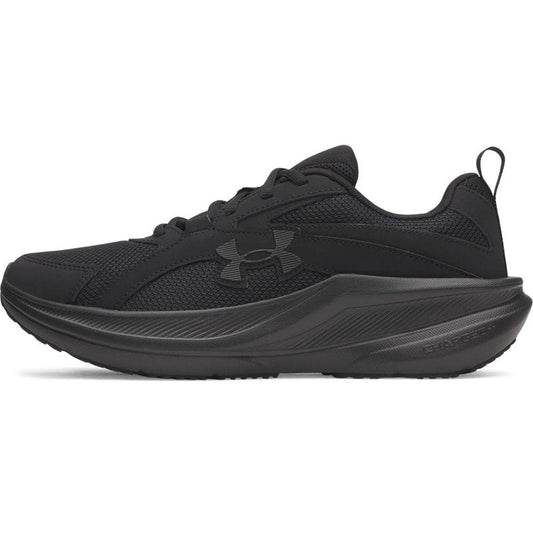 Under Armour Men's Charged+ Assert 11 Running Shoe, (002) Black/Black/Black, 9.5, US