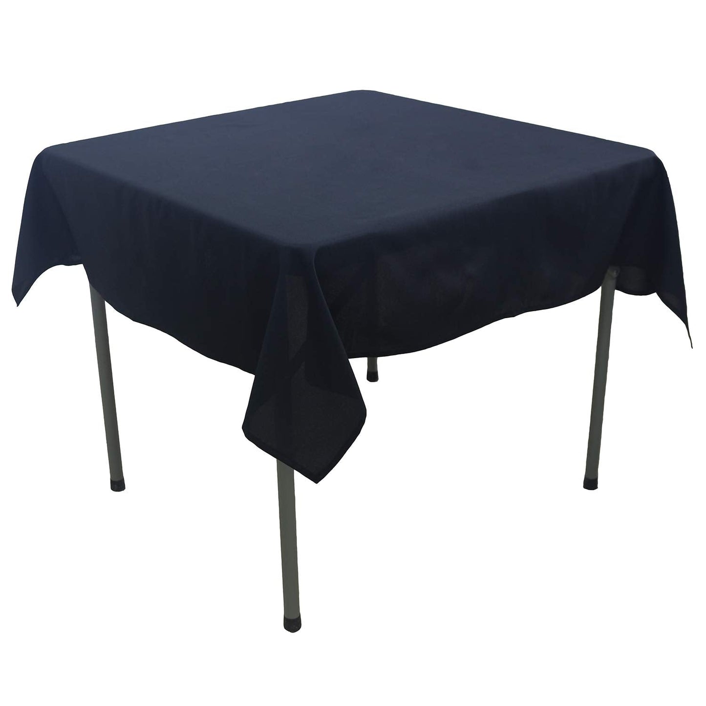 KaitatsuSen Square Polyester Fabric Tablecloth, Black, 150x150 cm
