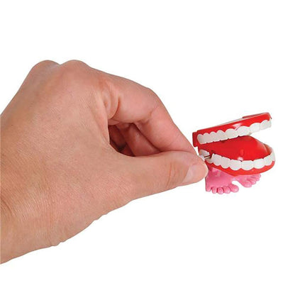 The Dreidel Company Wind Up Teeth Chomping & Chattering Teeth Toys for Kids Birthday Party Favors, Novelty and Gag Gifts, 1.75" Inches (12 Pack)