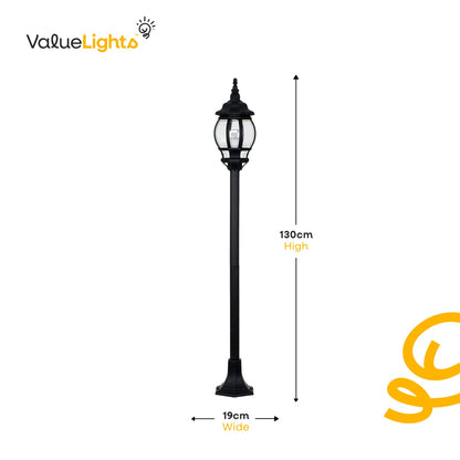 MiniSun | Modern Black Bollard Lamp Post Light | Post Lights, Home Décor & Improvement Essential