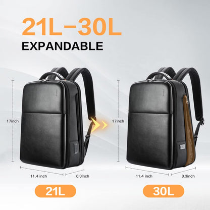 BOPai Business Smart Travel laptop Backpack Men 15.6 Inch USB Charging Waterproof 30L Large Expandable Convertible Friendly Carry Flight Approved Work Anti Theft Durable Black Rucksack