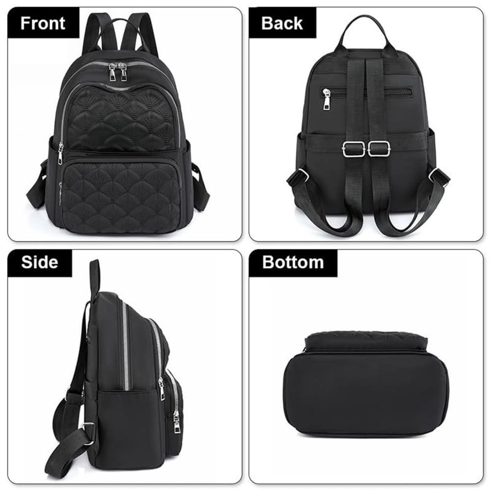 Aucuu Backpack Womens, Fashion Ladies Backpack, Lightweight Nylon Casual Rucksack, Small Daypack School Bag, Anti-Theft Travel Back-pack for Women & Girls（30 * 28 * 12cm）