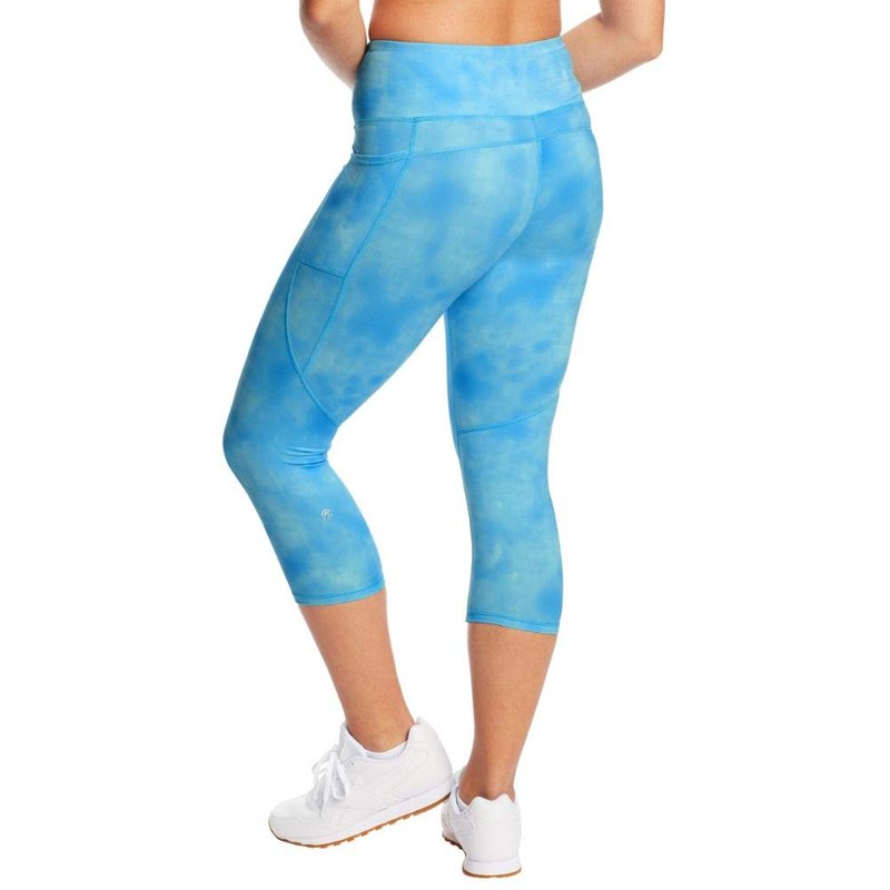 C9 Champion Women's High Waist Capri Legging, Washed Up Active Blue, XS