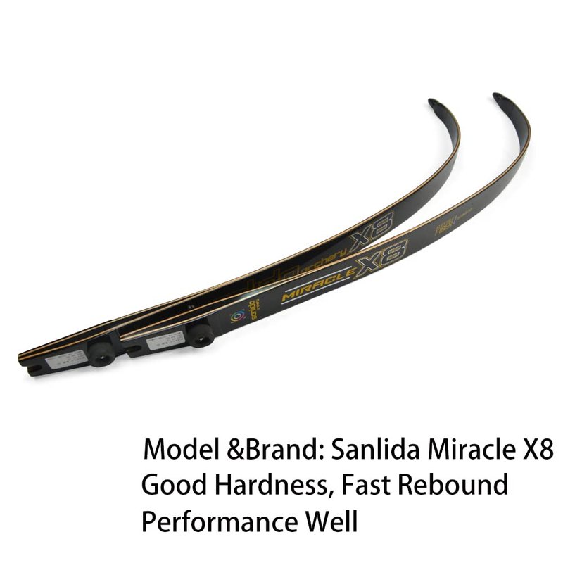 ZSHJGJR 66" 68" 70" Archery Recurve Bow Limbs ILF Device ILF Bow Limbs 20-44lbs Compatible for 25" Riser for Adult/Beginner (66 inch, 20lbs)