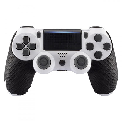 eXtremeRate Black Anti-Skid Sweat-Absorbent Controller Grips for ps4 Controller, Professional Textured Soft Rubber Handle Grips for ps4 Slim Pro Controller - Improve The Grip and Comfort