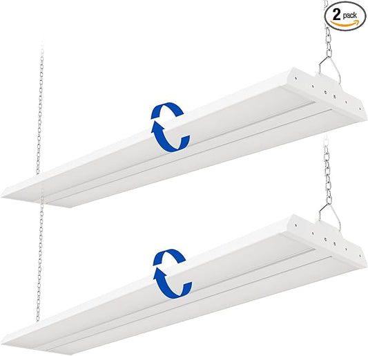 JTT LED Linear High Bay Light 300/240/200W, 45000LM Linear Shop Light Commercial 120-277V, 4000/5000K High Bay Lights Shop Workshop Store Commercial Supermarket Warehouse Basement, 2-Pack ETL