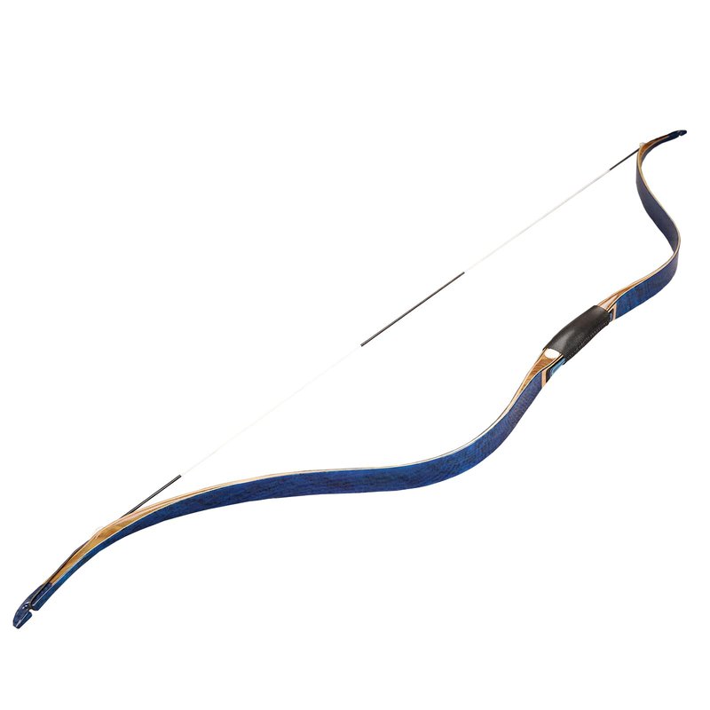 AF Archery Tatar Recurve Bow, 54" Traditional Laminated Horse Bow for Mounted Archery and Precision Shooting Longbow Left Right Hand (Blue Birds Eye, 30lbs)