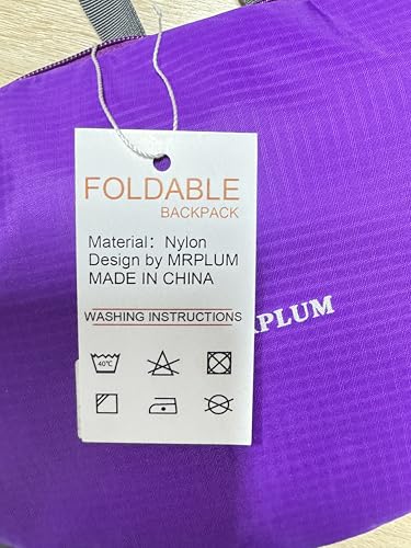 MRPLUM 30L Rucksack Foldable Ultralight Packable Backpack, Unisex Durable Handy Daypack for Travel & Outdoor Sports Durable & Waterproof (Purple)