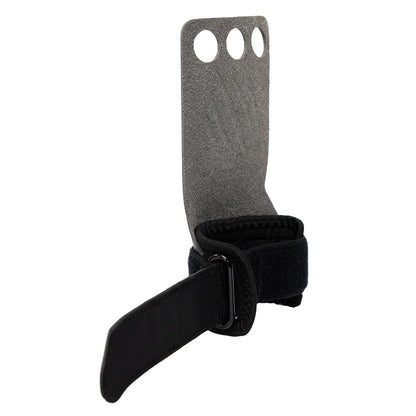 Bear KompleX 3 Hole Carbon Hand Grips for Weight Lifting, Cross Training and Gymnastics, Durable Workout Grips with Wrist Wraps, Comfortable Lifting Straps & Workout for Gymnastic Bars