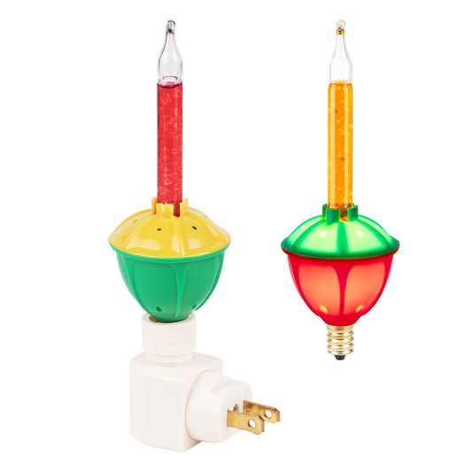 3 Pack Bubble Night Light with Classic Swivel Plug, Vintage Christmas Lights, Old Fashion Christmas Lights Decoration