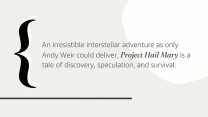 Project Hail Mary: The Sunday Times bestseller from the author of The Martian
