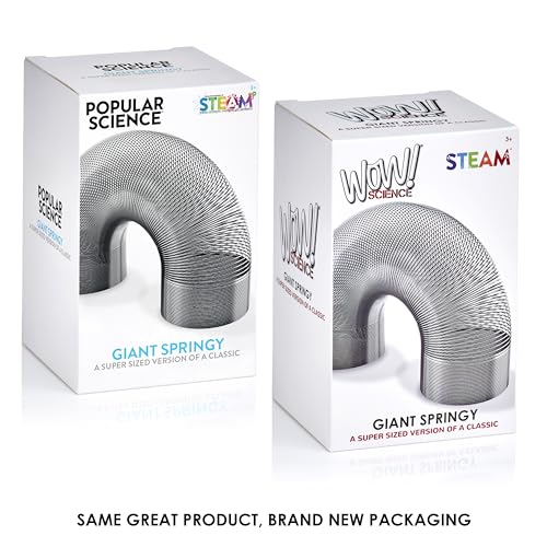WOW! STUFF Super-Size Metal Spring Toy – Giant Stretchy Slinky for Kids and Adults – Classic Sensory STEM Toy, Performs Tricks, Walks Downstairs, Robust and Durable, Fun for All Ages 5+