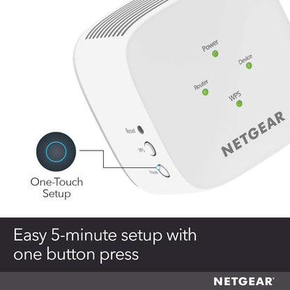 NETGEAR WiFi Extender Booster, Range Extender, WiFi Repeater - Boost Network Coverage & Increase WiFi Speed To 1.2 Gbps, Easy Setup, Compact Design, Ethernet Port (EX6110)