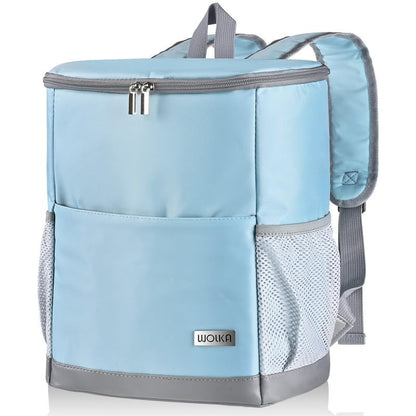 Insulated Cooler Backpack Outdoor - Leak Proof Backpack Cooler 30 Cans, Waterproof Lightweight Cooler Bag for 12h Hot/Cold Retention - Portable Soft Cooler for Travel, Camping, Beach-PowderBlue