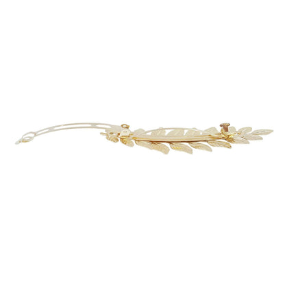 Gold Toga Party Greek Goddess Costume Gold Leaves Hair Barrettes (Halloween Gold Leaf Hair Clips)