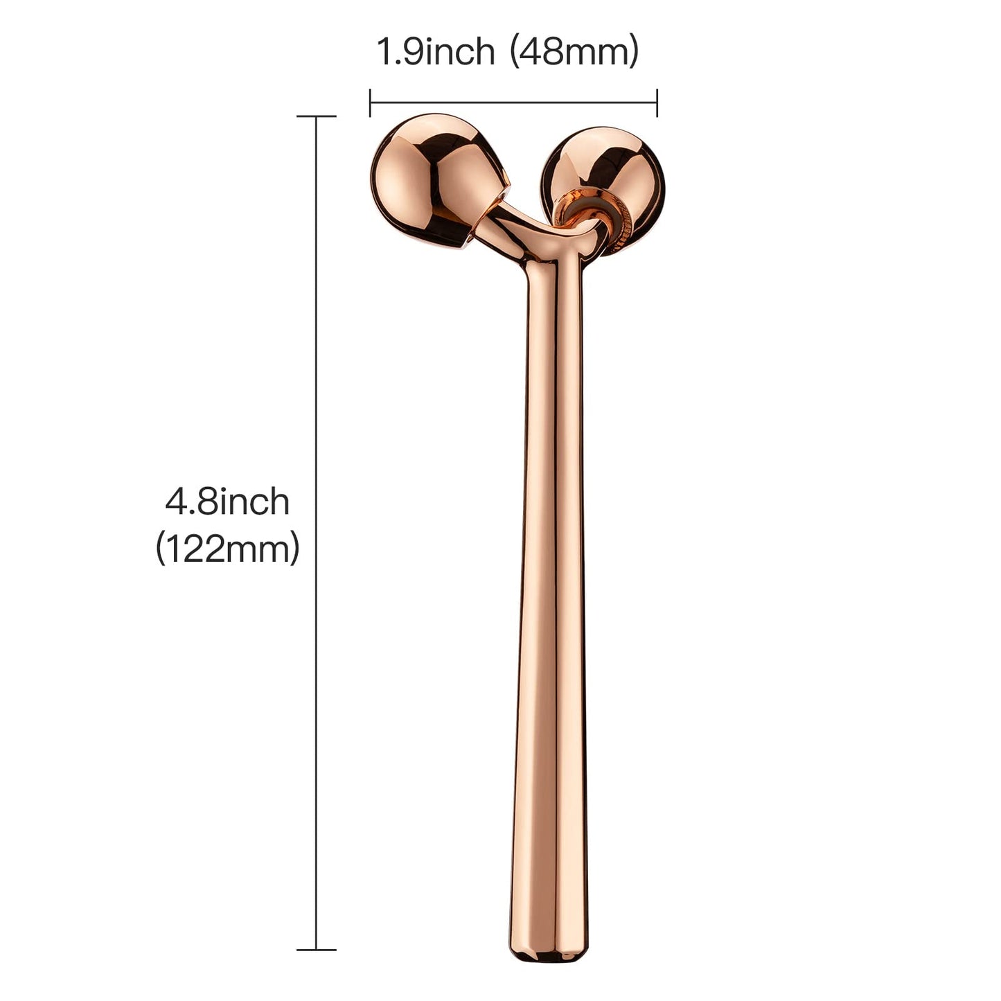 Tekson Faical Roller Massager, 3D Metal Face Massage Tool for Reduce Puffiness, Remove Eye Wrinkles, Face Lift, Increase Firmness, Anti-Aging, Skin Tightening (Zinc Alloy)