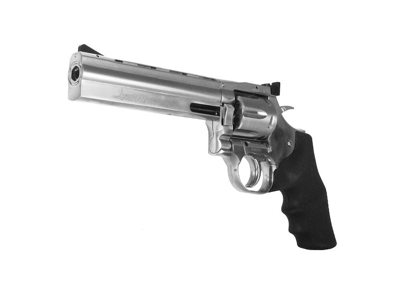 ASG Dan Wesson 715 6" Airgun BB Revolver - CO2 Powered, Double Action, 4.5mm Steel BB - Includes Speed Loader & 6 BB Cartridges - Silver