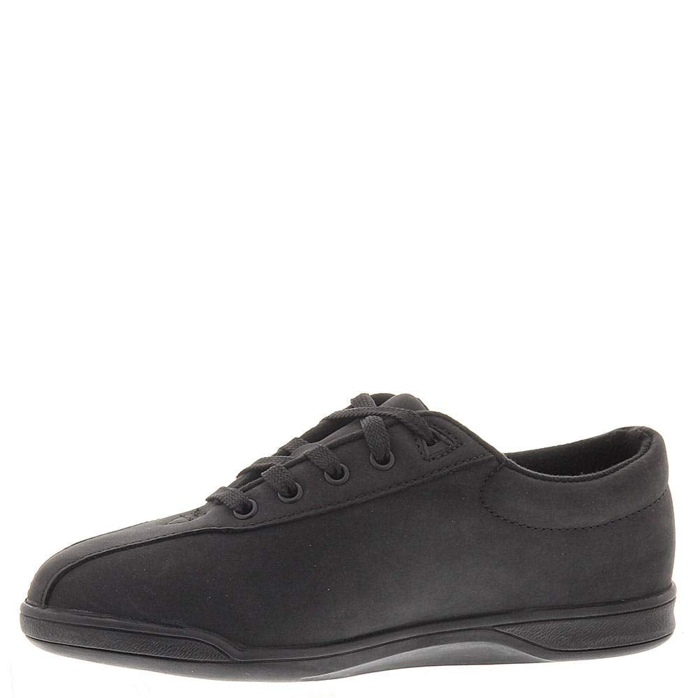 Easy Spirit womens Api walking shoes, Black Leather, 10.5 US