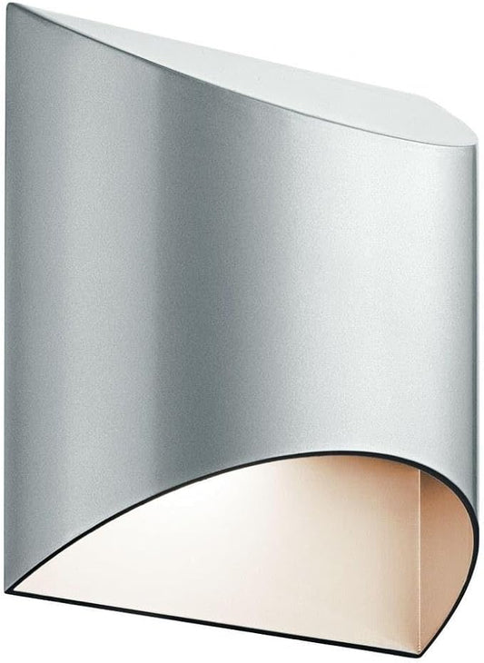 Kichler Wesley 7.5" LED Outdoor 1 Light Wall Light in Platinum