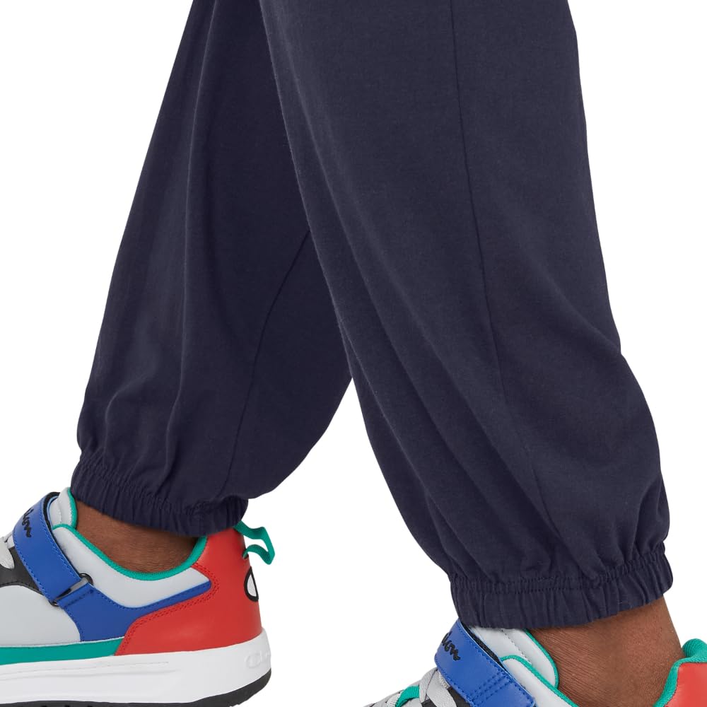 Champion Men's Everyday Fitted Ankle, 31.5" Inseam, Cotton Knit Pants Left Hip "C" Logo, Warm-Up Pants