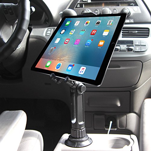 Cellet Cup Holder Tablet Mount, Car Cradle Holder Compatible for All iPad, Pro, Air, Mini Samsung Galaxy Tablet, Amazon Fire Microsoft Surface