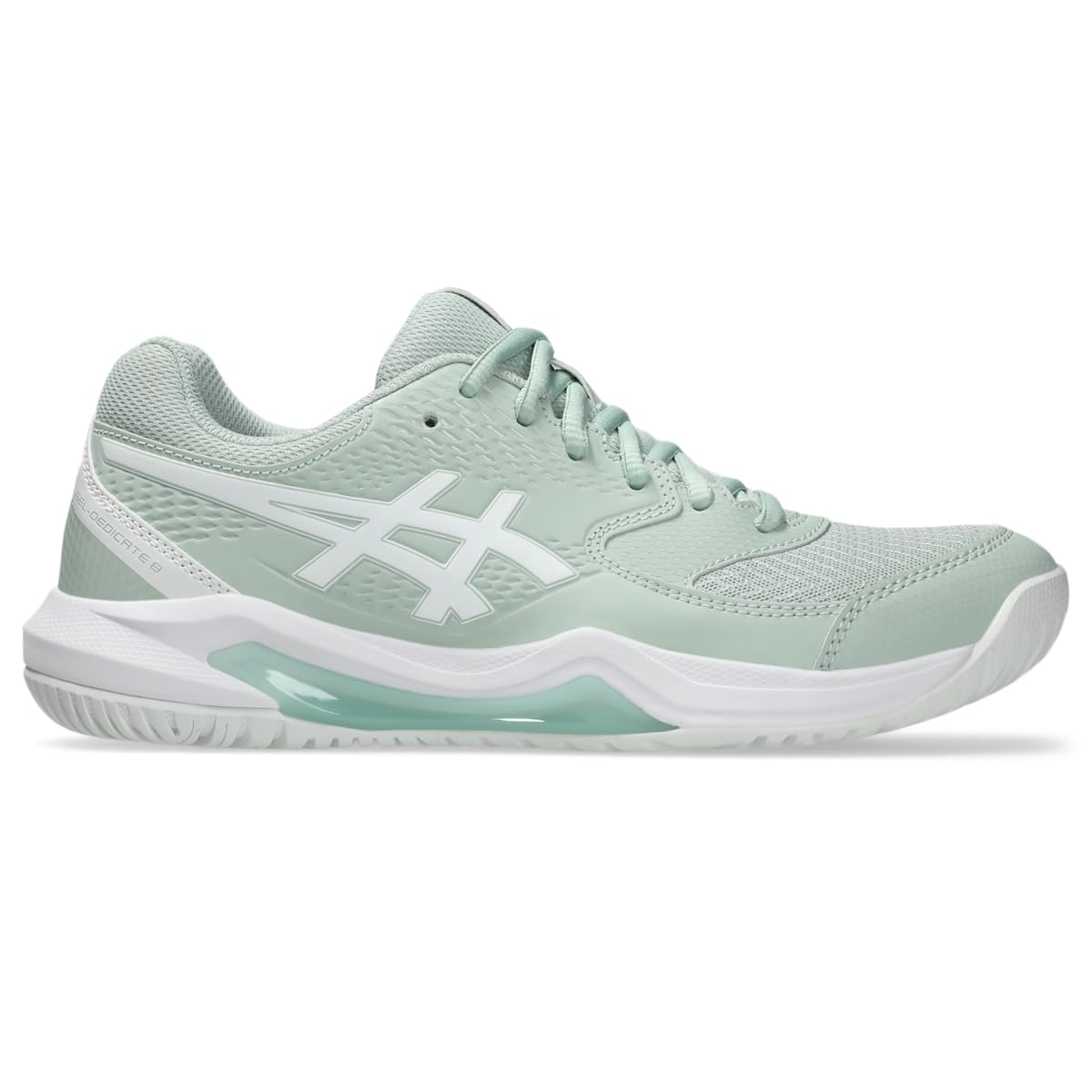 ASICS Women's Gel-Dedicate 8 Tennis Shoes, 9, Lichen Rock/White