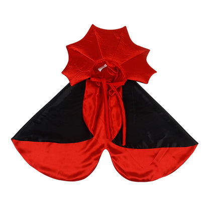 Funny Halloween Dog Cat Vampire Cloak Costume Stand-Collar Design Pet Cape Cosplay Apparel Holiday Party Dress Up Decoration(Vampire,S)