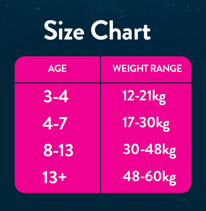 HUGGIES DryNites, Pyjama Pants, Girls 8-13 Years (30-48KG), 52 x Bedwetting Pants, up to 100% Leak Free Nights