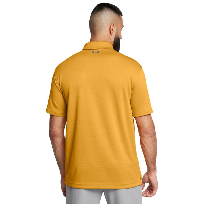 Under Armour Men's Tech Golf Polo, (711) Golden Yellow / / Pitch Gray, Medium