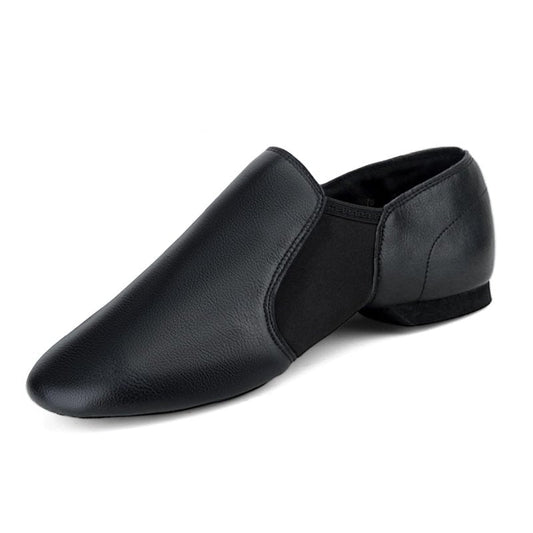 Prcfurdcge Jazz Shoes for Women Men PU Leather Unisex Slip-On Dance Shoes Black 10M