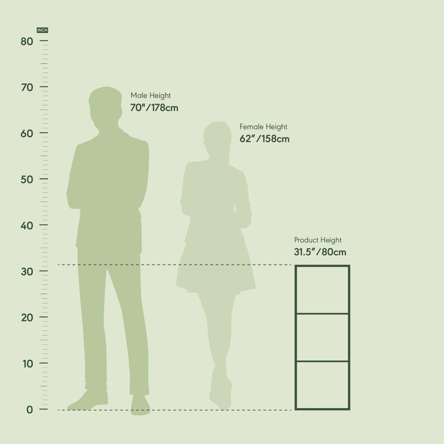 Furinno Luder Bookcase / Book / Storage , 3-Tier, White