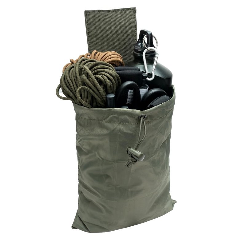 IDOGEAR SPORTS Tactical MOLLE Folding Dump Pouch Utility Tool Pouch Roll Up Quick-Release Magazine Waist Pouch Compact Storage for Outdoor Airsoft Paintball (Ranger Green)