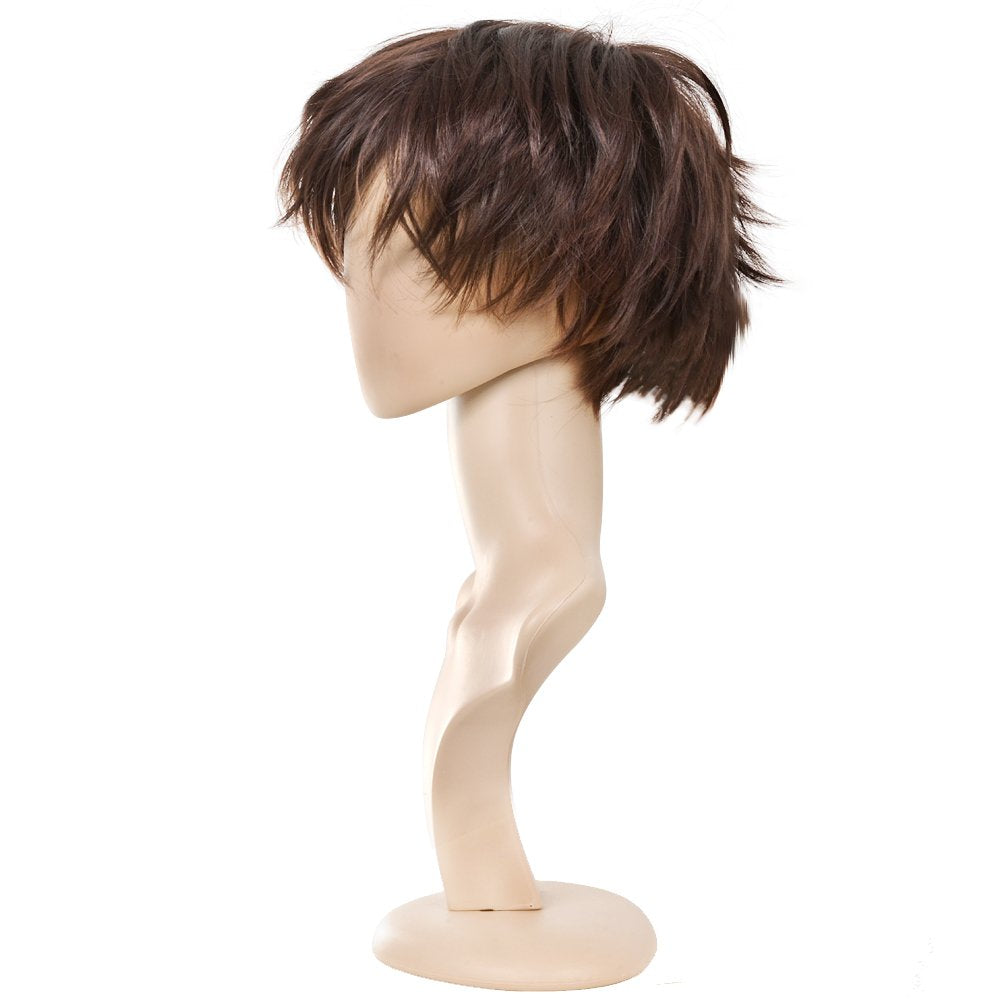 Ecvtop Wigs for Mens' Death Note Male Short Hair Wig Costume Cosplay Wigs (Light Brown)
