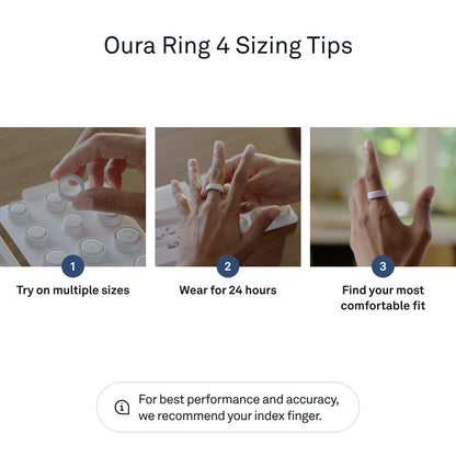 Oura Ring 4 - Brushed Silver - Size 9 - Smart Ring - Unique Sizing, Not Standard US Ring Sizes - Size First - Sleep Tracking Wearable - Heart Rate - Fitness Tracker - Up to 8 Days of Battery Life
