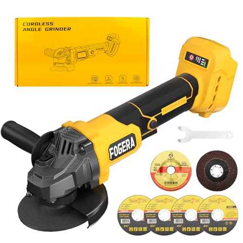 Cordless Angle Grinder, 4-1/2 Inch Power Grinder Tools Compatible with Dewalt 20V MAX Battery, 3 Speed Power Cordless Grinder for Metal Grinding, Cutting, Rust Removal (Battery Not Included)