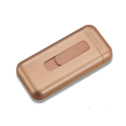 Cigarette Case with Lighter Cigarettes Box Portable 20pcs 100's Slim Cigarettes USB Lighters 2 in 1 Rechargeable Flameless Windproof Electric Lighter (Rose Gold)