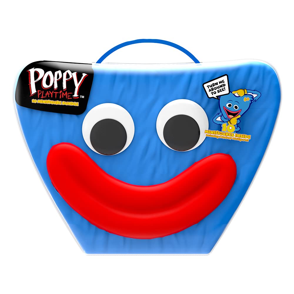 Poppy Playtime - Minifigure Collector Case Set Featuring Huggy Wuggy 10 Figures with Exclusives, Series 1