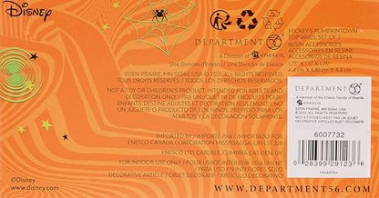 Department 56 Disney Village Halloween Accessories Pumpkintown Mickey and Minnie Mouse Topiaires Figurine Set, 1.75 Inch, Multicolor