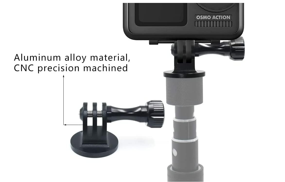 Aluminum Camera Tripod Adapter 1/4"-20 Conversion Adapter Mounts Compatible with Gopro Action Cameras Insta360 and Other Standard 1/4 Accessories, Quarter Inch Mount Adapter (Type AA)