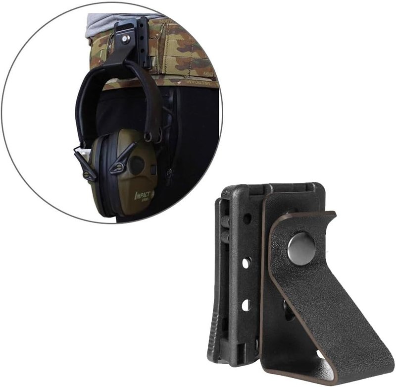 KRYDEX Hearing Protector Holder - Belt Clip for IPSC USPSA IDPA 3-Gun Competitions | Adjustable Strap