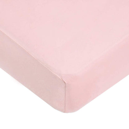 American Baby Company 100% Natural Cotton Fitted Crib Sheet 52" x 28" - Soft, Breathable, Hypoallergenic & Gentle Toddler Bed Sheet, Baby Pink, Neutral for Boys & Girls