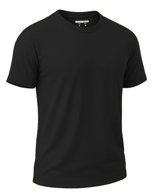 KINGFEN Men's UPF 50+ Sun Protection Shirt Quick-Dry Moisture Wicking Lightweight Breathable Short Sleeve T-Shirt for Hiking Black L