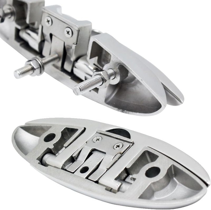 Marine Grade Boat Cleat - 6-Inch 316 Stainless Steel Folding Cleat | Ideal for Kayaks & Docks