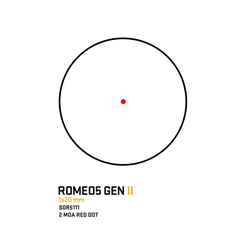 SIG SAUER ROMEO5 GEN II 1x20mm Compact Durable IPX-7 Waterproof Rifle Shooting Sight, Parallax-Free Optical Design, 12 Illumination Settings - GEN II Red Dot Sight - FDE (SOR5111)