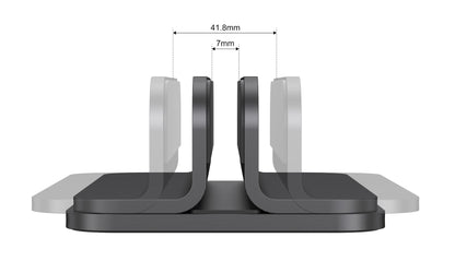 JOKItech Aluminum Laptop Vertical Stand Organizer, Sturdy Laptop Computer Holder Desktop Stand Compatible with New Retina Apple MacBook Pro/Air, Mac mini and iPad Pro - Black