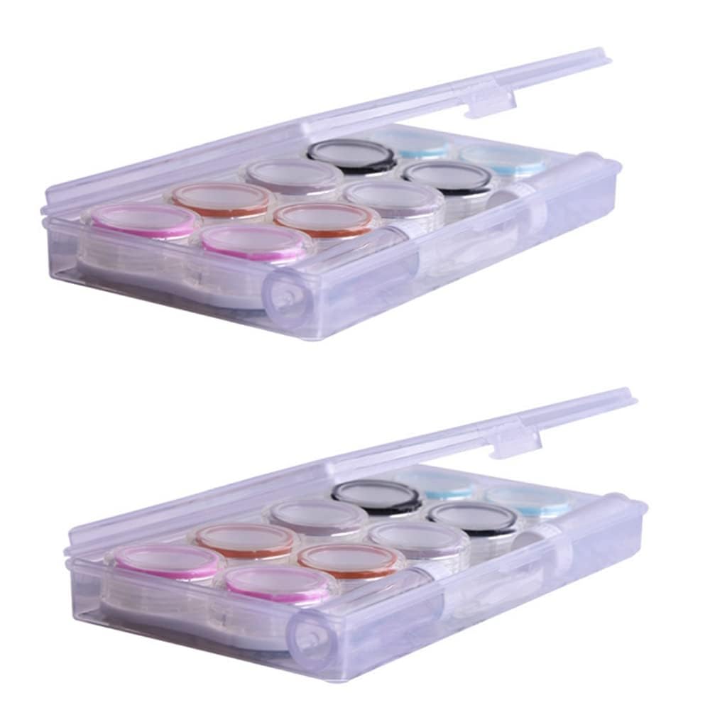 APZDFGIFCD Clear Contact Lens Case, Contact Lens Organizer Case with Carrying Travel Holder -10 Pack