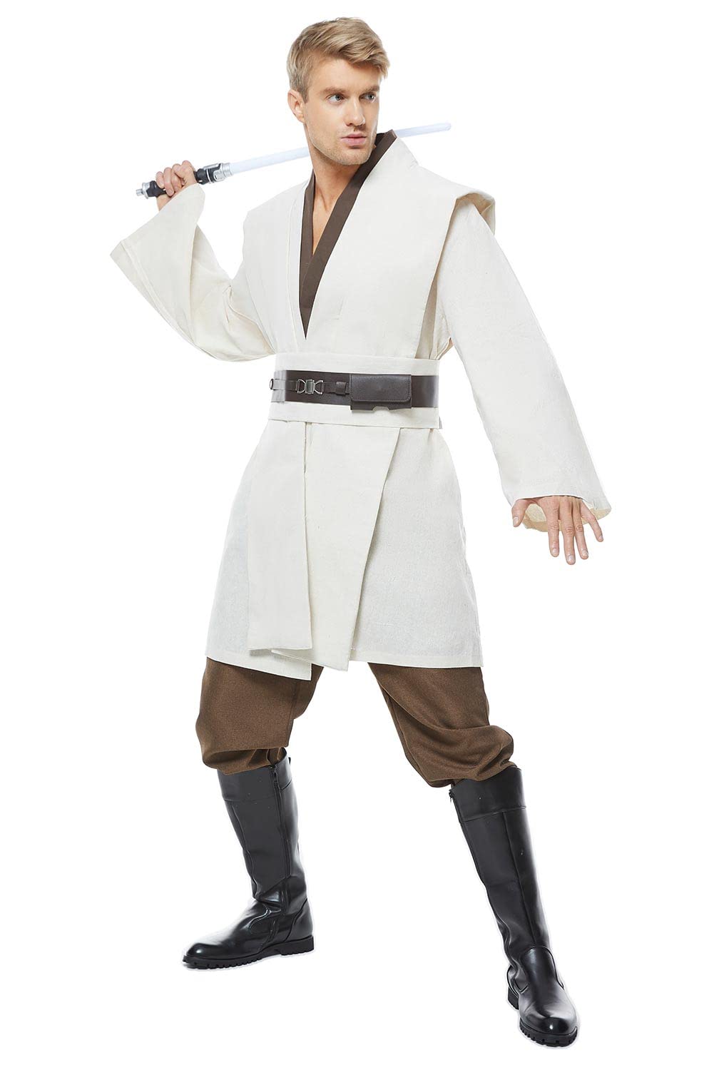 Men's Tunic Cosplay Costume Adults Outfits Halloween Robe Hooded Uniform Full Set