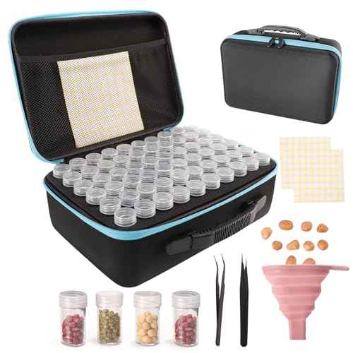 Seed Storage Organizer, Seed Storage Container with 120 Slot, Sturdy Seed Organizer Storage Box with Zipper Bag Label Stickers, 120 Plastic Bottles, Funnel, 2 Tweezers, for Flower Plants Garden