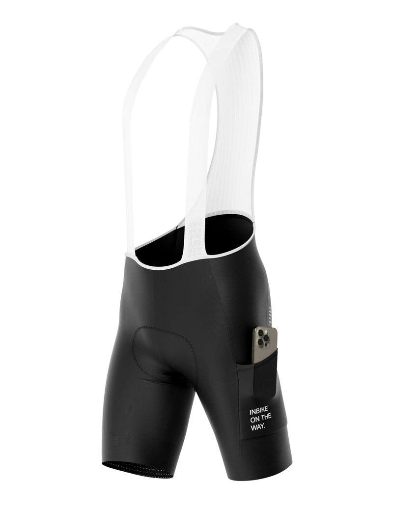 INBIKE Cycling Bib Shorts for Men, 3D Padded Breathable Road Bike Shorts Men, Lightweight Biking Bicycle Bibs with Pockets Black L