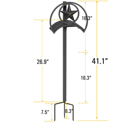 GOFORWILD Garden Hose Holder, Decorative Hose Butler Sturdy Water Hose Rack, Durable Wall Hose Hanger, Hose Reel, Holds 125-Feet of 5/8-Inch Hose, Made of Gauge Steel, 7010